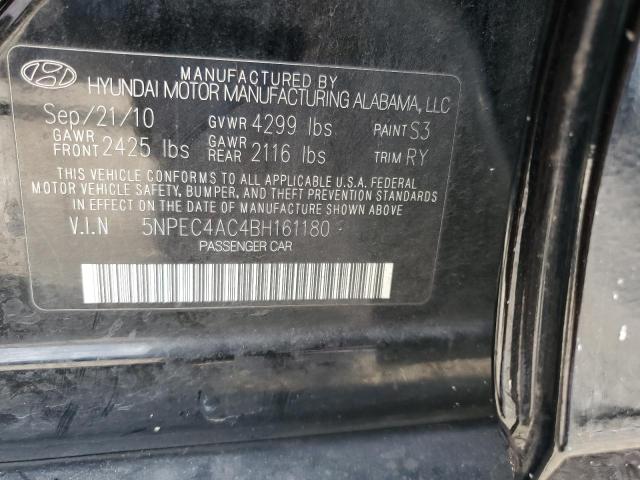 Photo 10 from auction – 2011 HYUNDAI SONATA SE with VIN 5NPEC4AC4BH161180