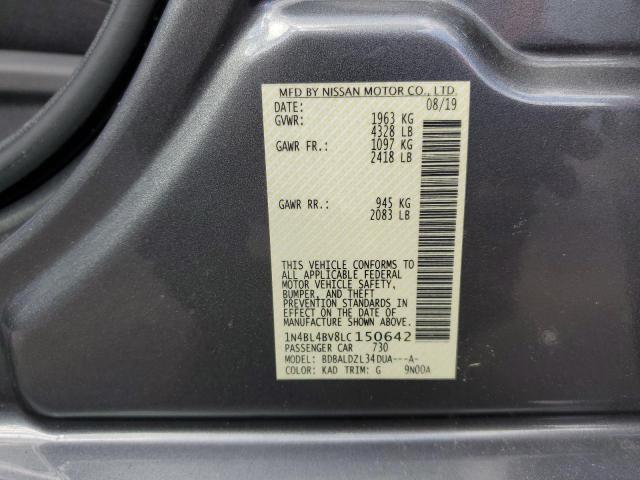Photo 10 from auction – 2020 NISSAN ALTIMA S with VIN 1N4BL4BV8LC150642