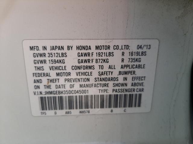 Photo 10 from auction – 2013 HONDA FIT with VIN JHMGE8H35DC045001