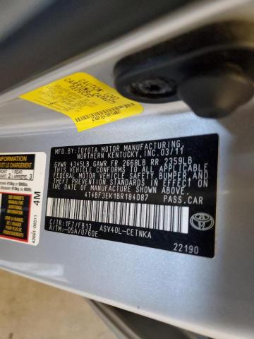 Фото 10 с аукциона – 2011 TOYOTA CAMRY BASE с VIN 4T4BF3EK1BR184087