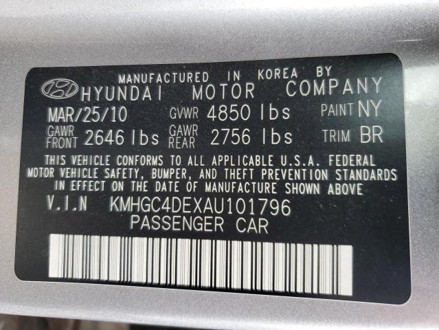 Photo 10 from auction – 2010 HYUNDAI GENESIS 3. with VIN KMHGC4DEXAU101796