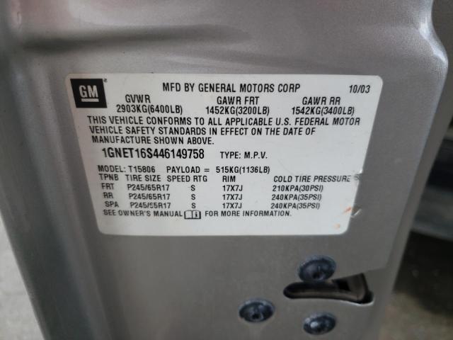 Photo 10 from auction – 2004 CHEVROLET TRAILBLAZE with VIN 1GNET16S446149758