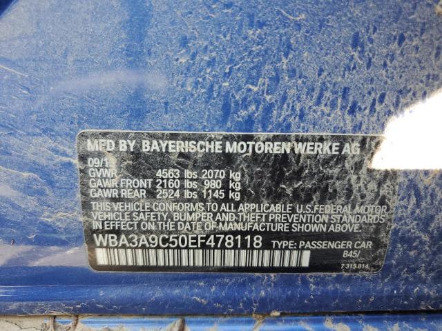 Photo 10 from auction – 2014 BMW 335 I with VIN WBA3A9C50EF478118