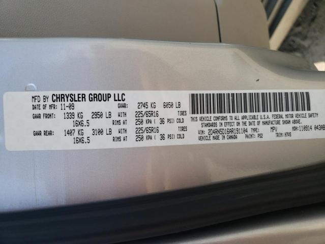 Photo 10 from auction – 2010 DODGE GRAND CARA with VIN 2D4RN5D16AR191104