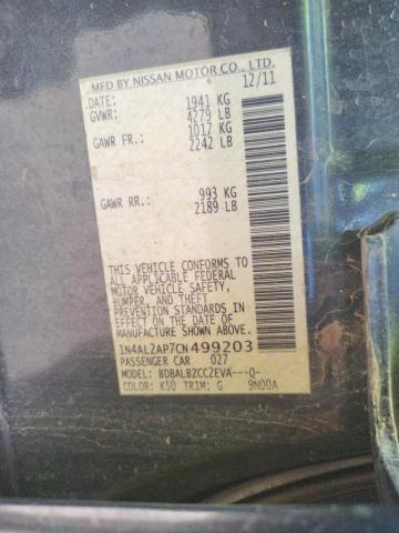 Photo 10 from auction – 2012 NISSAN ALTIMA BAS with VIN 1N4AL2AP7CN499203