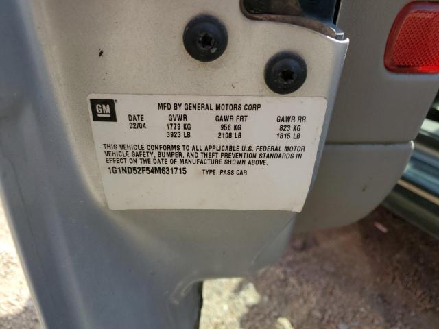 Photo 10 from auction – 2004 CHEVROLET CLASSIC with VIN 1G1ND52F54M631715
