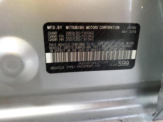Photo 10 from auction – 2016 MITSUBISHI LANCER ES with VIN JA32U2FU5GU012326