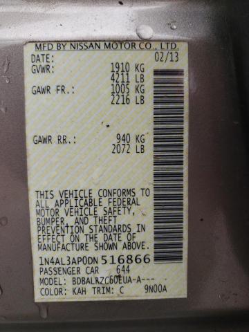 Photo 10 from auction – 2013 NISSAN ALTIMA 2.5 with VIN 1N4AL3AP0DN516866