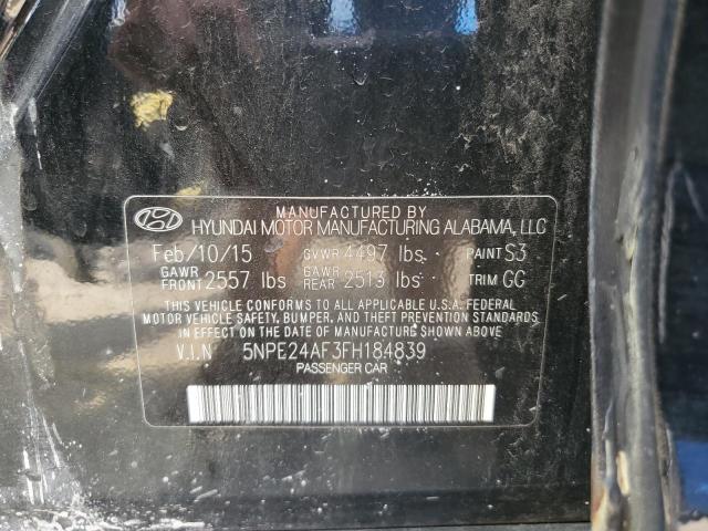 Photo 10 from auction – 2015 HYUNDAI SONATA SE with VIN 5NPE24AF3FH184839