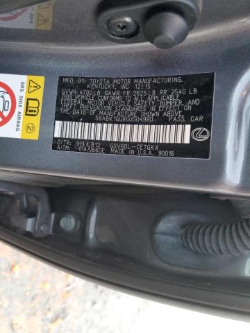 Photo 10 from auction – 2016 LEXUS ES 350 with VIN 58ABK1GG8GU004980