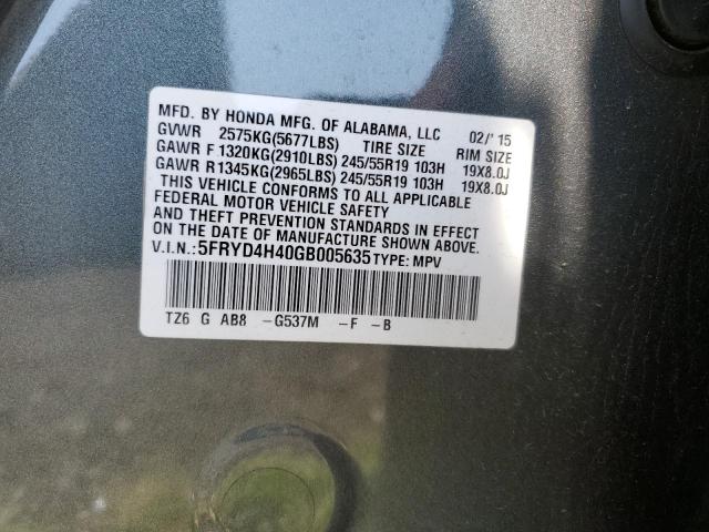 Zdjęcie 10 z aukcji – 2016 ACURA MDX TECHNO z VIN 5FRYD4H40GB005635