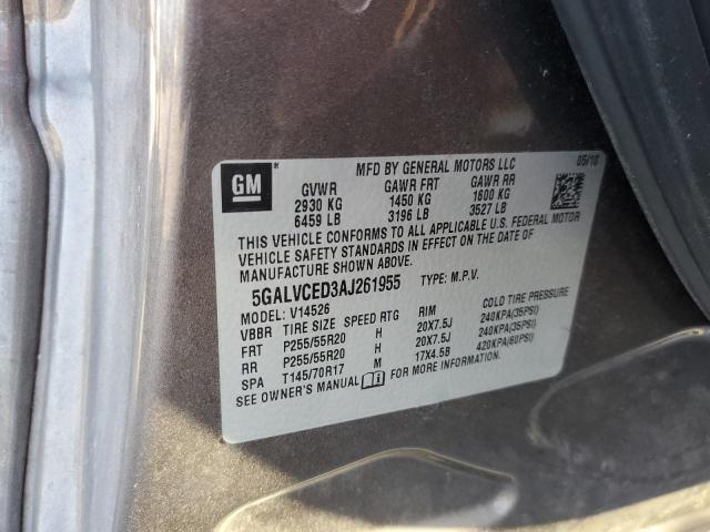 Photo 10 from auction – 2010 BUICK ENCLAVE CX with VIN 5GALVCED3AJ261955