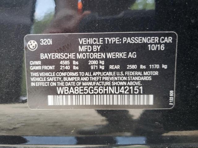 Photo 10 from auction – 2017 BMW 320 XI with VIN WBA8E5G56HNU42151