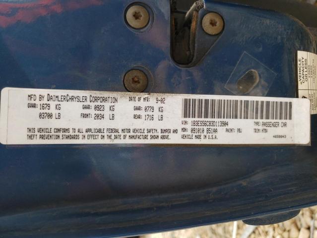 Photo 10 from auction – 2003 DODGE NEON SXT with VIN 1B3ES56C83D113904