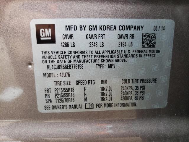 Photo 10 from auction – 2014 BUICK ENCORE CON with VIN KL4CJBSB8EB776158