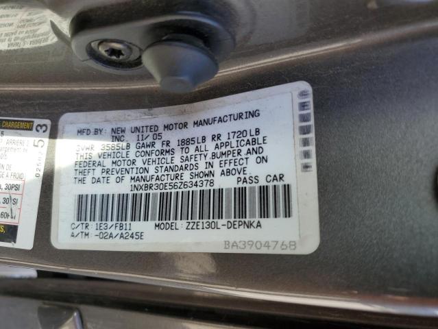 Photo 10 from auction – 2006 TOYOTA COROLLA CE with VIN 1NXBR30E56Z634378