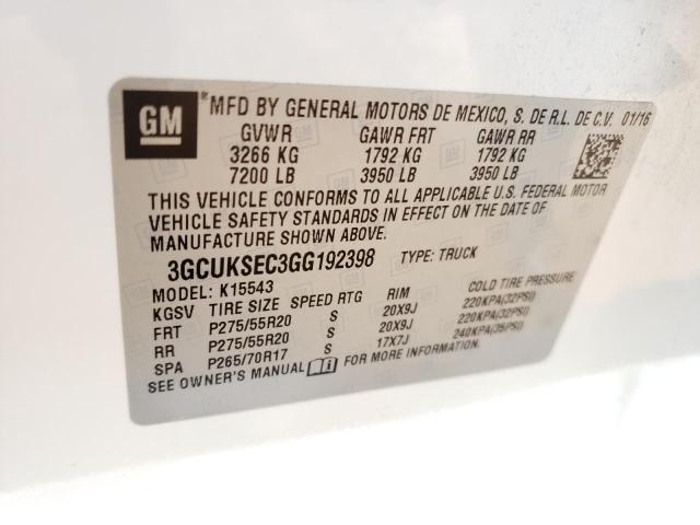 Photo 10 from auction – 2016 CHEVROLET SILVERADO with VIN 3GCUKSEC3GG192398