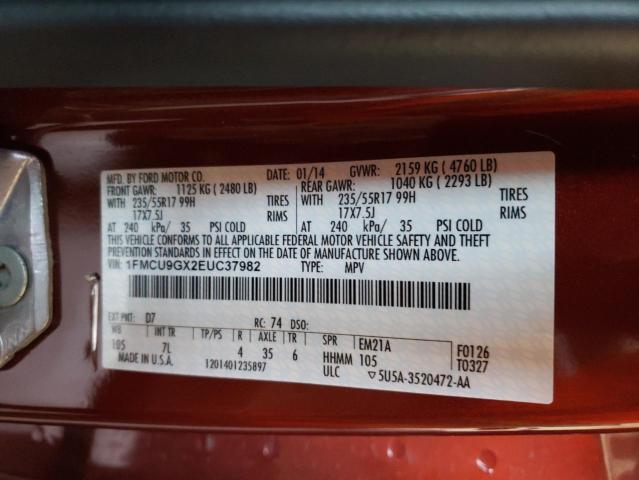 Photo 10 from auction – 2014 FORD ESCAPE SE with VIN 1FMCU9GX2EUC37982
