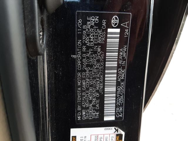 Photo 10 from auction – 2007 TOYOTA CAMRY CE with VIN JTNBE46K773067967