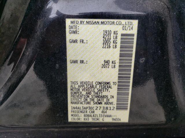 Photo 10 from auction – 2014 NISSAN ALTIMA 2.5 with VIN 1N4AL3AP3EC273812