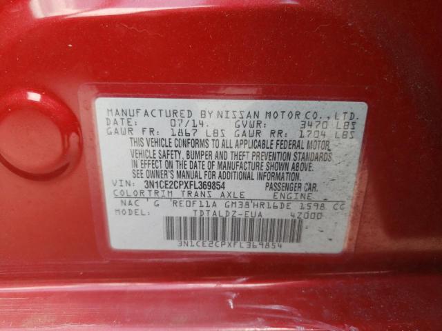 Photo 10 from auction – 2015 NISSAN VERSA NOTE with VIN 3N1CE2CPXFL369854