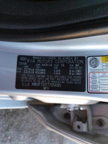 Photo 10 from auction – 2007 KIA SPORTAGE E with VIN KNDJF723777354165