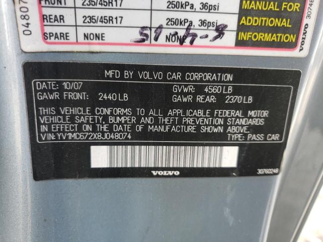 Photo 10 from auction – 2008 VOLVO C70 T5 with VIN YV1MC672X8J048074