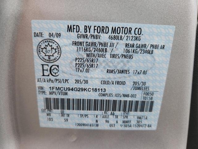 Photo 10 from auction – 2009 FORD ESCAPE LIM with VIN 1FMCU94G29KC18113