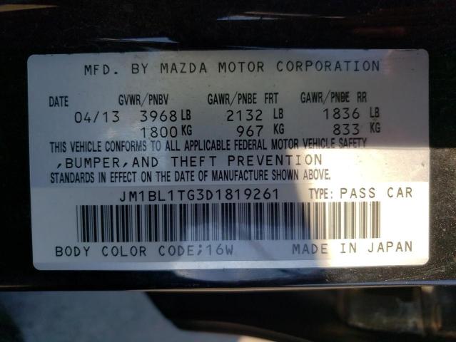 Photo 10 from auction – 2013 MAZDA 3 I with VIN JM1BL1TG3D1819261