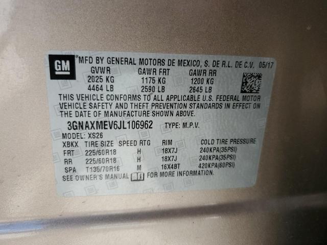 Photo 10 from auction – 2018 CHEVROLET EQUINOX PR with VIN 3GNAXMEV6JL106962