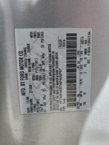 Photo 10 from auction – 2010 FORD RANGER SUP with VIN 1FTKR1EE7APA32767