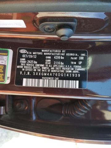 Photo 10 from auction – 2013 KIA OPTIMA LX with VIN 5XXGM4A76DG141939