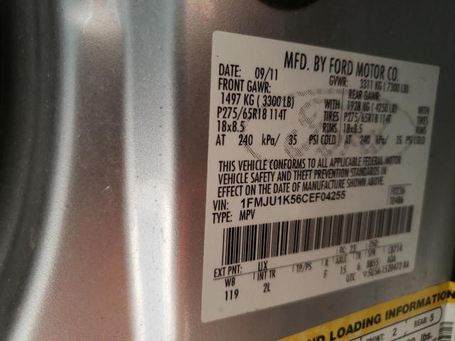 Photo 10 from auction – 2012 FORD EXPEDITION with VIN 1FMJU1K56CEF04255