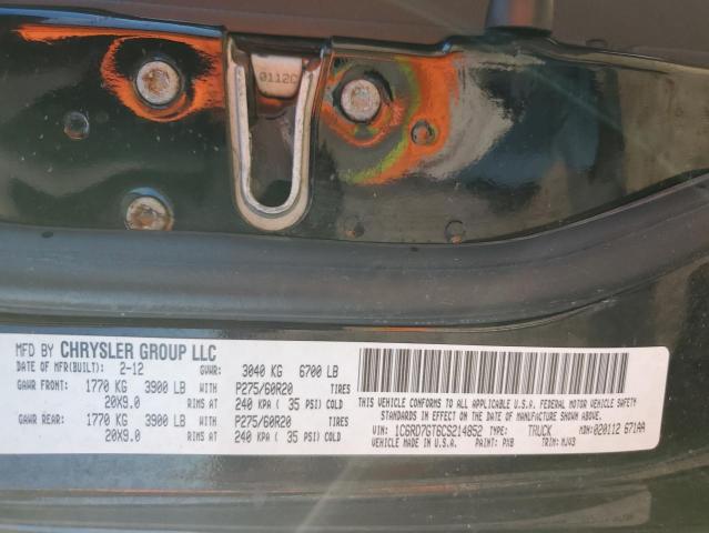 Photo 10 from auction – 2012 DODGE RAM 1500 S with VIN 1C6RD7GT6CS214852