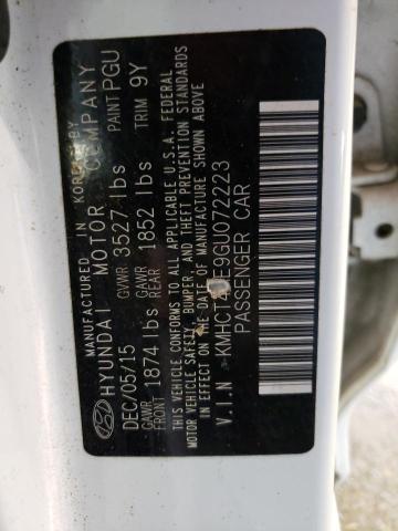 Photo 10 from auction – 2016 HYUNDAI ACCENT SE with VIN KMHCT4AE9GU072223
