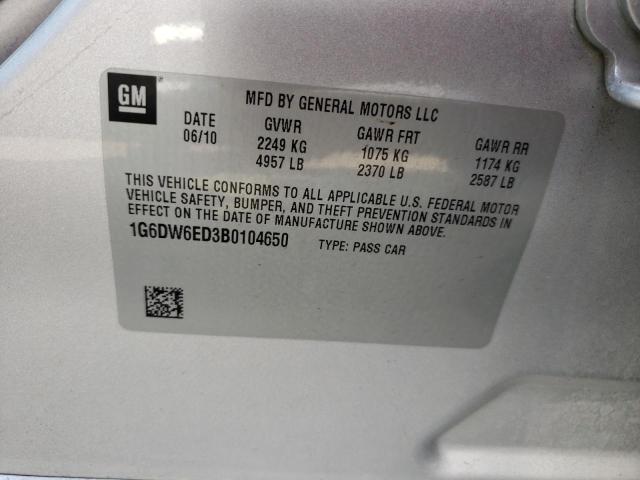 Photo 10 from auction – 2011 CADILLAC STS LUXURY with VIN 1G6DW6ED3B0104650