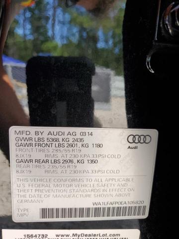 Photo 10 from auction – 2014 AUDI Q5 PREMIUM with VIN WA1LFAFP0EA105820