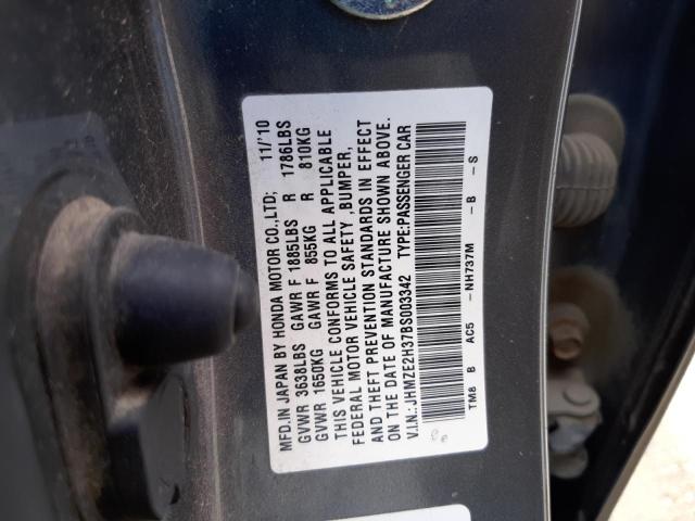 Zdjęcie 10 z aukcji – 2011 HONDA INSIGHT z VIN JHMZE2H37BS003342