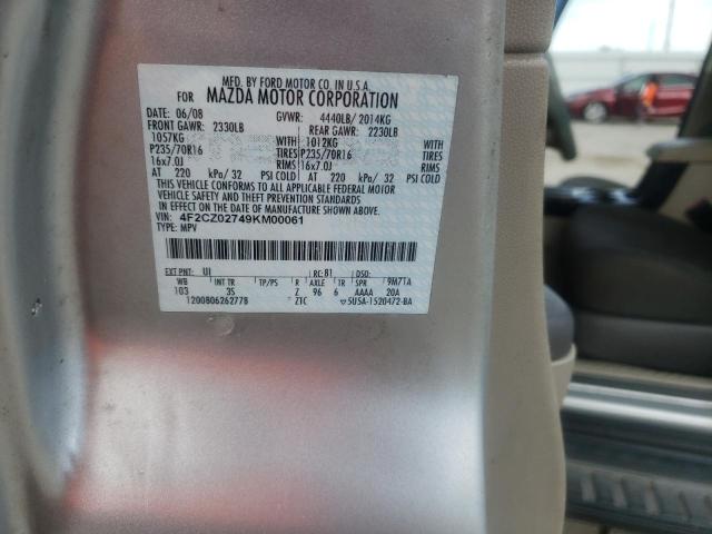 Photo 10 from auction – 2009 MAZDA TRIBUTE I with VIN 4F2CZ02749KM00061