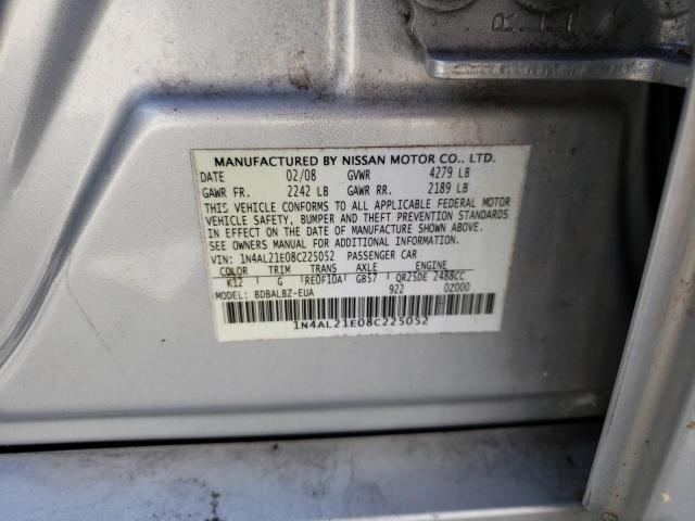 Photo 10 from auction – 2008 NISSAN ALTIMA 2.5 with VIN 1N4AL21E08C225052
