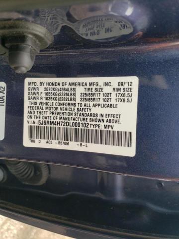 Photo 10 from auction – 2013 HONDA CR-V EXL with VIN 5J6RM4H72DL000102