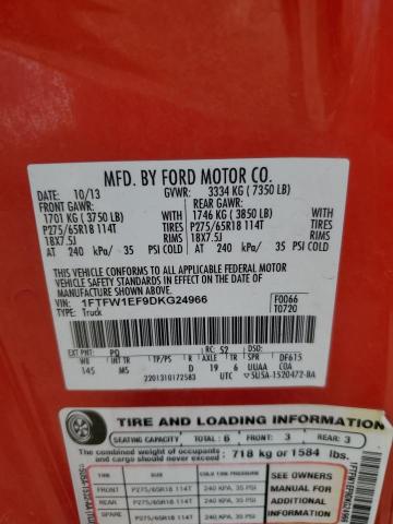 Photo 10 from auction – 2013 FORD F150 SUPER with VIN 1FTFW1EF9DKG24966