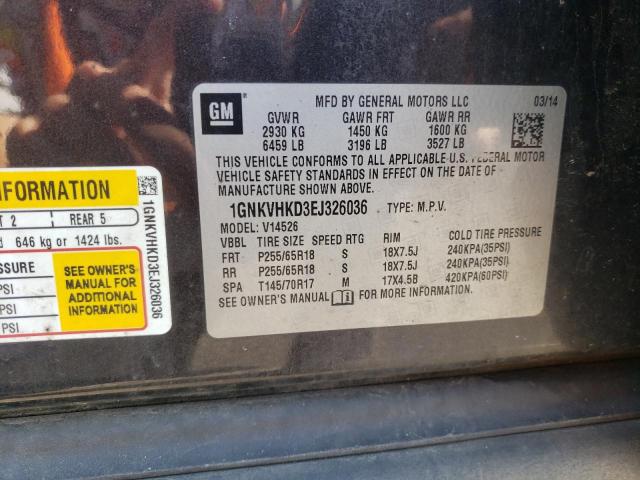 Photo 10 from auction – 2014 CHEVROLET TRAVERSE L with VIN 1GNKVHKD3EJ326036