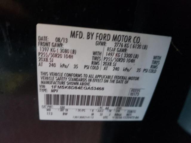Photo 10 from auction – 2014 FORD EXPLORER X with VIN 1FM5K8D84EGA53468