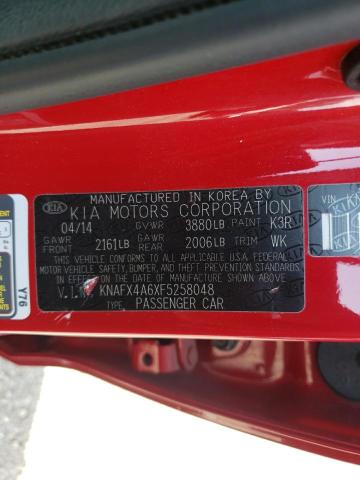 Photo 10 from auction – 2015 KIA FORTE LX with VIN KNAFX4A6XF5258048