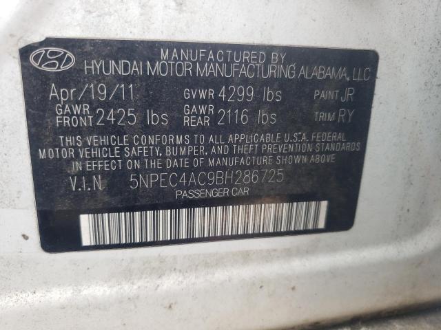 Photo 10 from auction – 2011 HYUNDAI SONATA SE with VIN 5NPEC4AC9BH286725