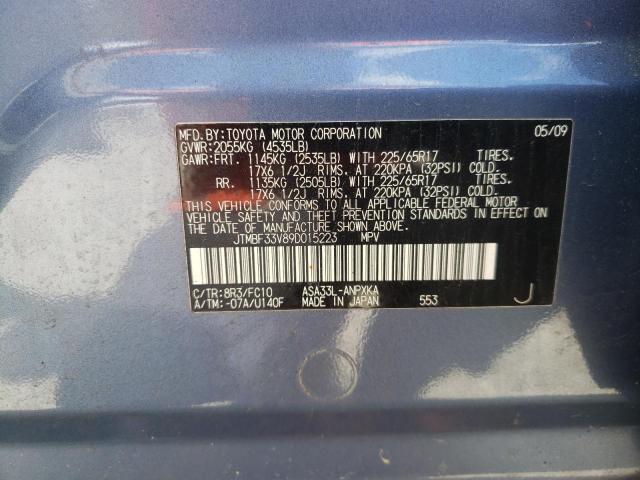 Photo 10 from auction – 2009 TOYOTA RAV4 with VIN JTMBF33V89D015223