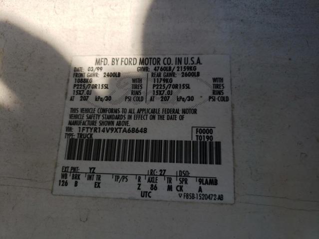 Photo 10 from auction – 1999 FORD RANGER with VIN 1FTYR14V9XTA68648