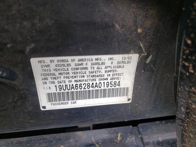 Photo 10 from auction – 2004 ACURA TL with VIN 19UUA66284A019584