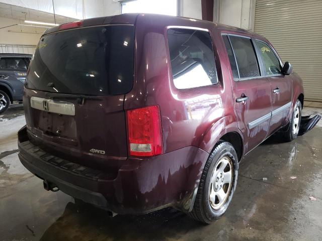 Photo 4 from auction – 2011 HONDA PILOT LX with VIN 5FNYF4H21BB074692